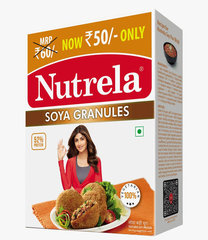 Nutrela Soya Granules, 200g, Vegan, Contains Iron and Calcium