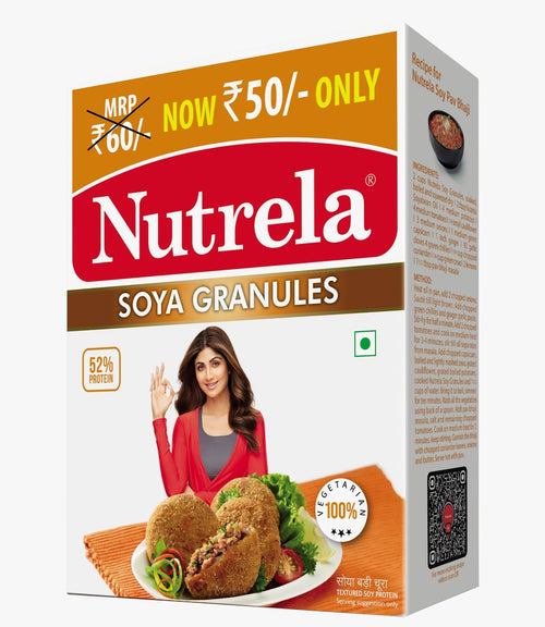 Nutrela Soya Granules, 200g, Vegan, Contains Iron and Calcium