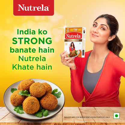 Nutrela Soya Granules, 200g, Vegan, Contains Iron and Calcium - back view