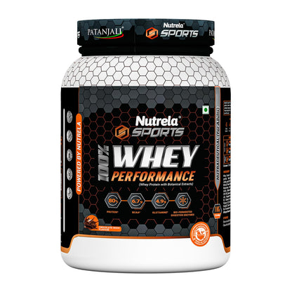 NUTRELA Sports Patanjali Whey Protein Powder, Concentrate + Isolate, 24g Protein, Vegetarian Formula - ingredients panel