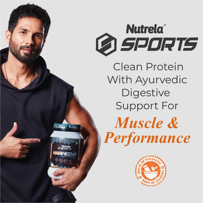 NUTRELA Sports Whey Protein Isolate Powder by Patanjali, Whey Protein Supplement - front view (11)