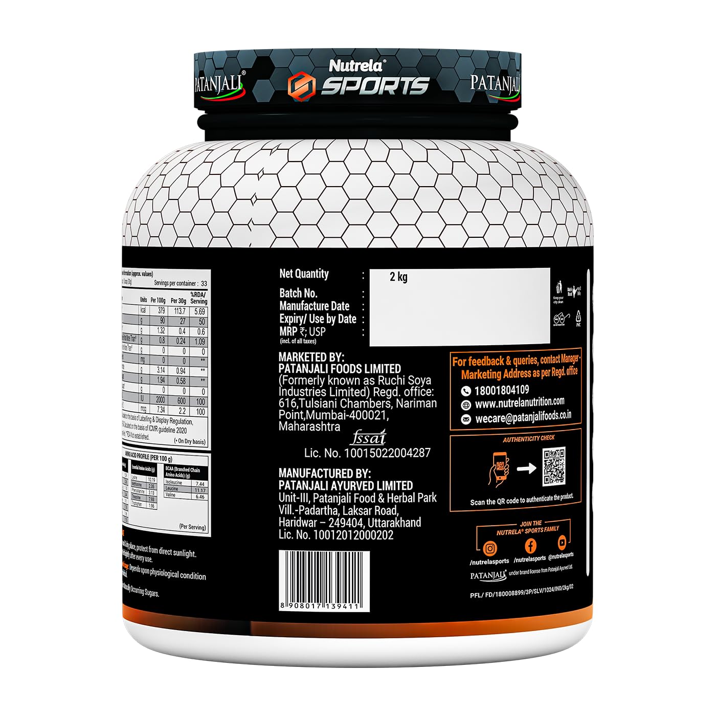 NUTRELA Sports Whey Protein Isolate Powder by Patanjali, Whey Protein Supplement - in use (17)