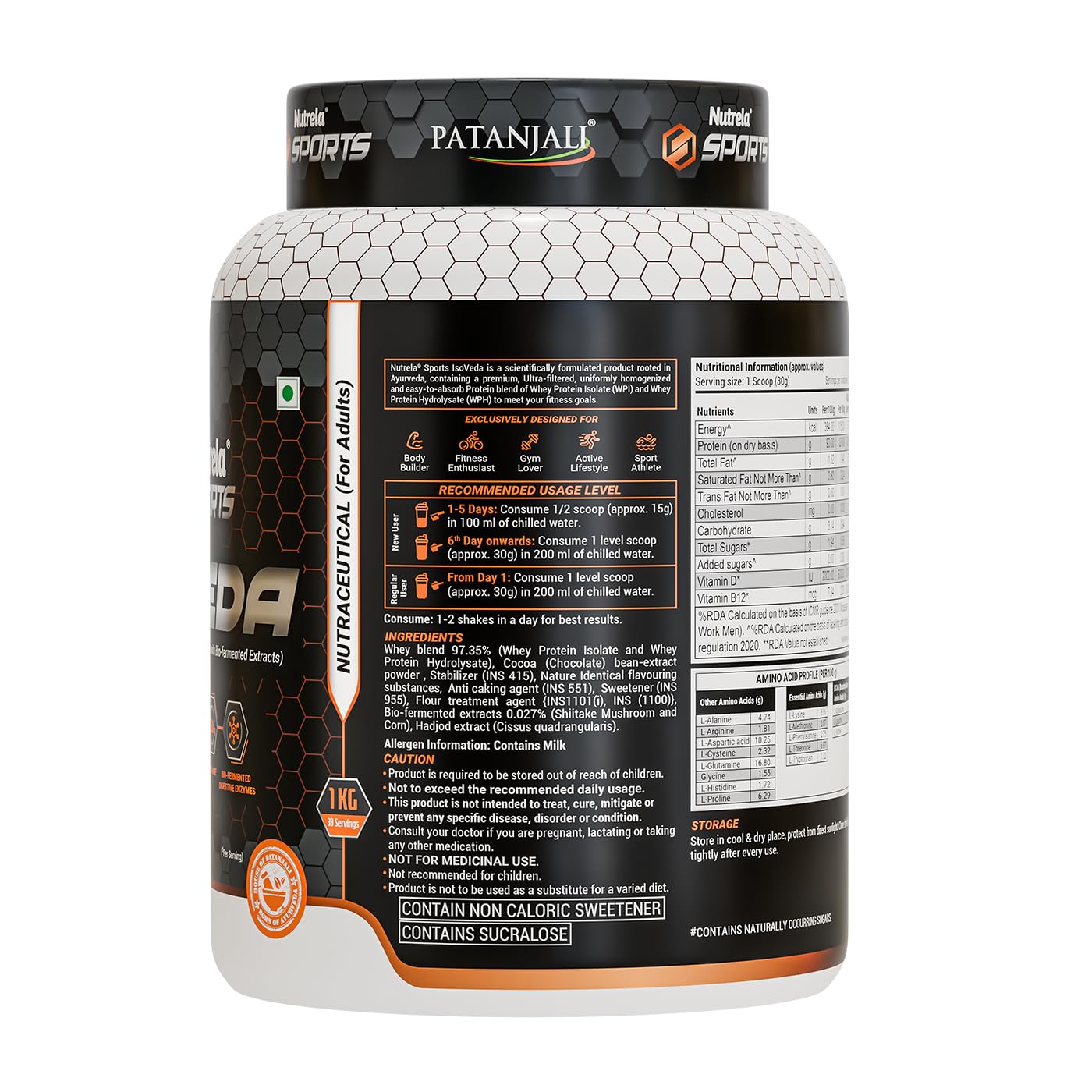NUTRELA Sports Whey Protein Isolate Powder by Patanjali, Whey Protein Supplement - in use (25)