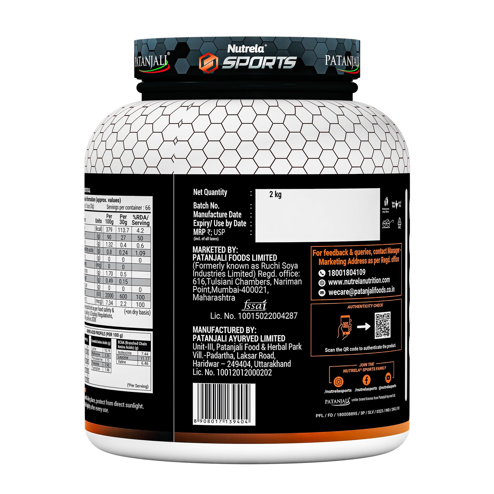 NUTRELA Sports Whey Protein Isolate Powder by Patanjali, Whey Protein Supplement - in use (41)