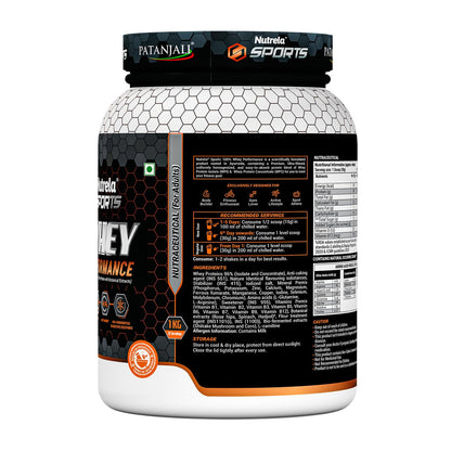 NUTRELA Sports Whey Protein Powder, Concentrate + Isolate Blend, 24g Protein per Scoop, with Digestive Enzymes, Adult, Vegeta