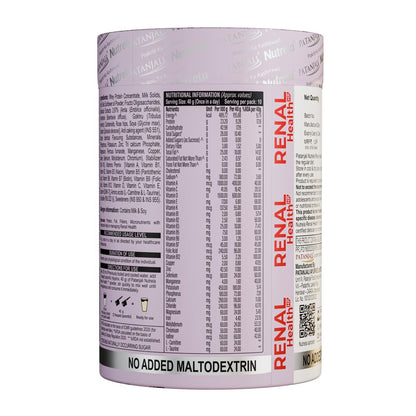 NUTRELA Whey Protein Concentrate Blend with Botanicals, Prebiotic Fiber, and Amino Acids, 400g - back view