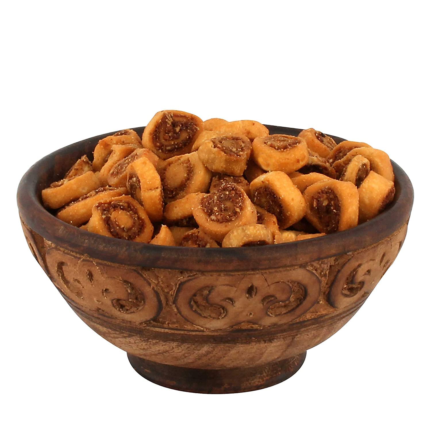 NUTRI LEAF Gujrati Mini Bhakarwadi, Gluten Free Ready to Eat Namkeen Snack, Masala Flavor - ingredients panel