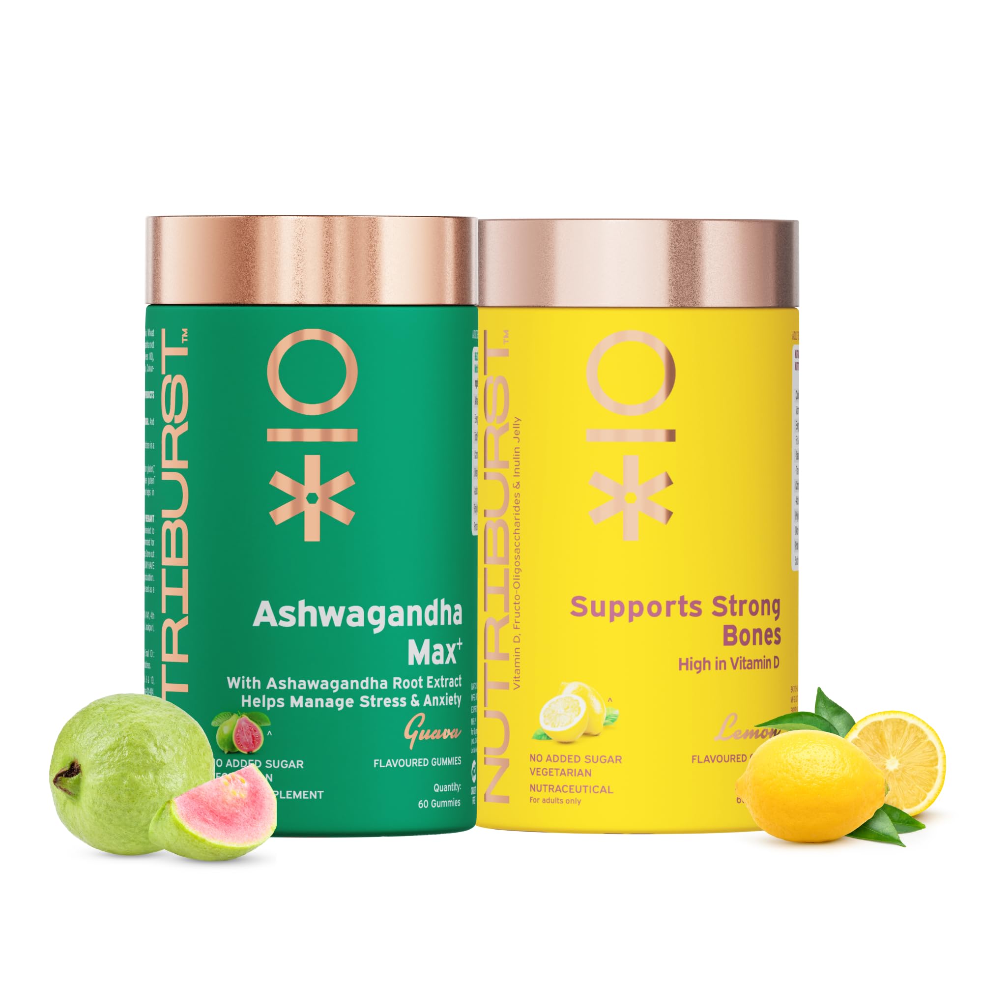 Nutriburst Ashwagandha Max 500mg Gummies for Stress and Anxiety Relief | Vigour, Energy, Power & Stamina | Relax Refresh Mind
