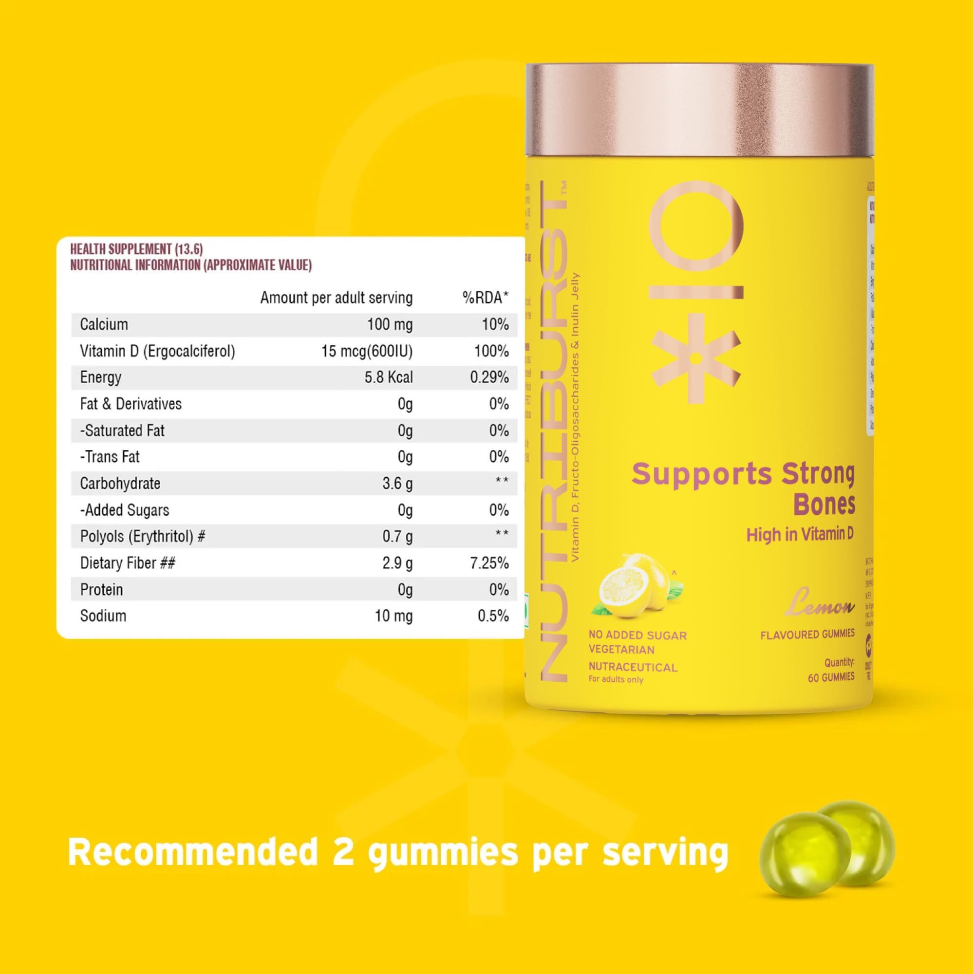 Nutriburst Ashwagandha Max 500mg Gummies for Stress and Anxiety Relief | Vigour, Energy, Power & Stamina | Relax Refresh Mind