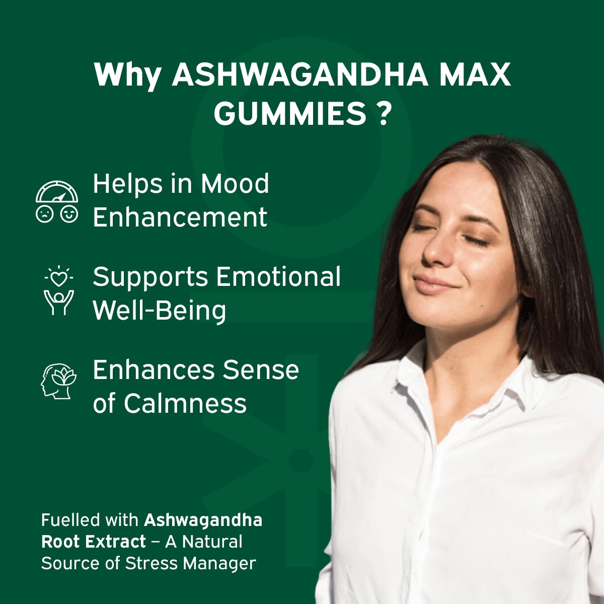 Nutriburst Ashwagandha Max 500mg Gummies for Stress and Anxiety Relief | Vigour, Energy, Power & Stamina | Relax Refresh Mind