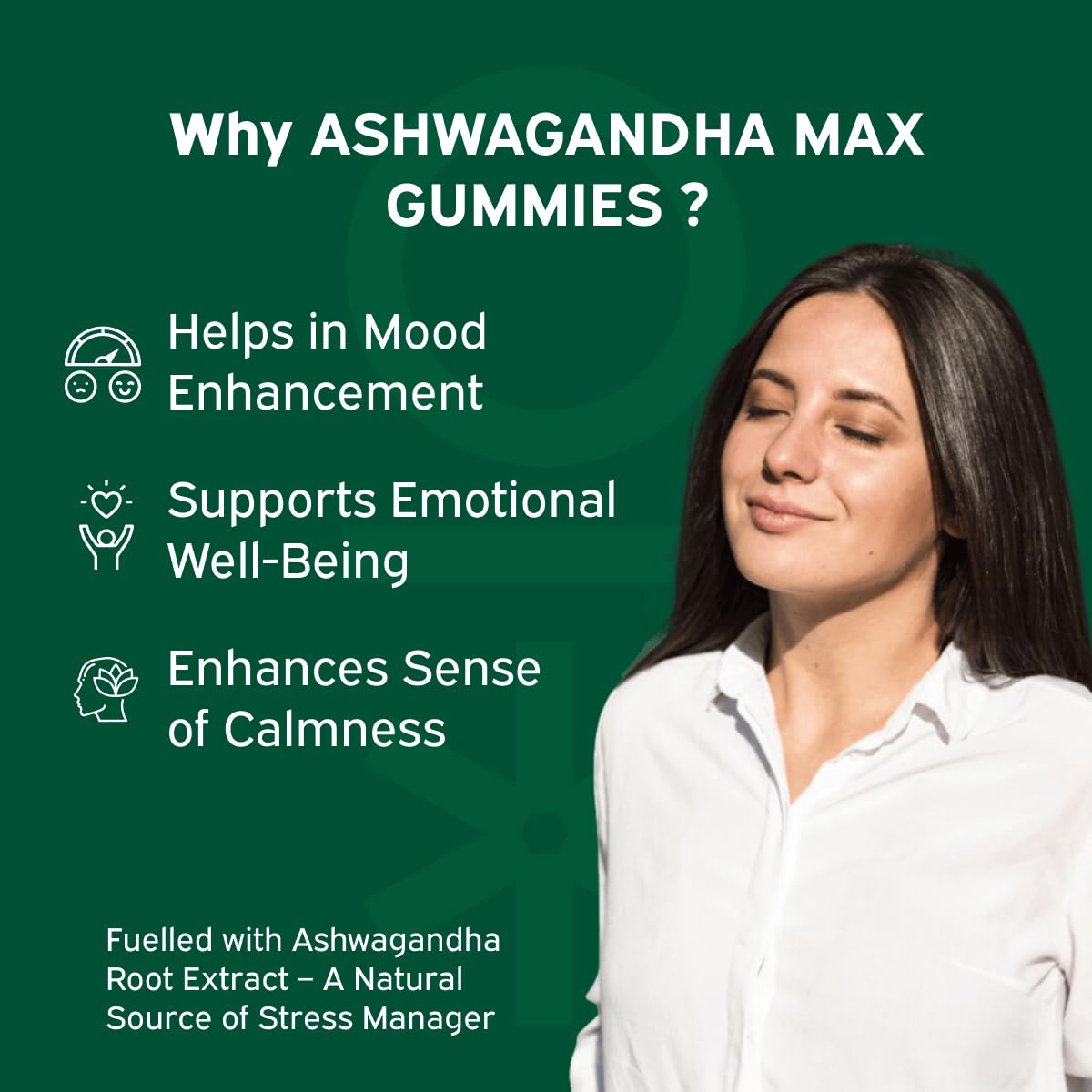 Nutriburst Ashwagandha Max 500mg Gummies for Stress and Anxiety Relief | Vigour, Energy, Power & Stamina | Relax Refresh Mind