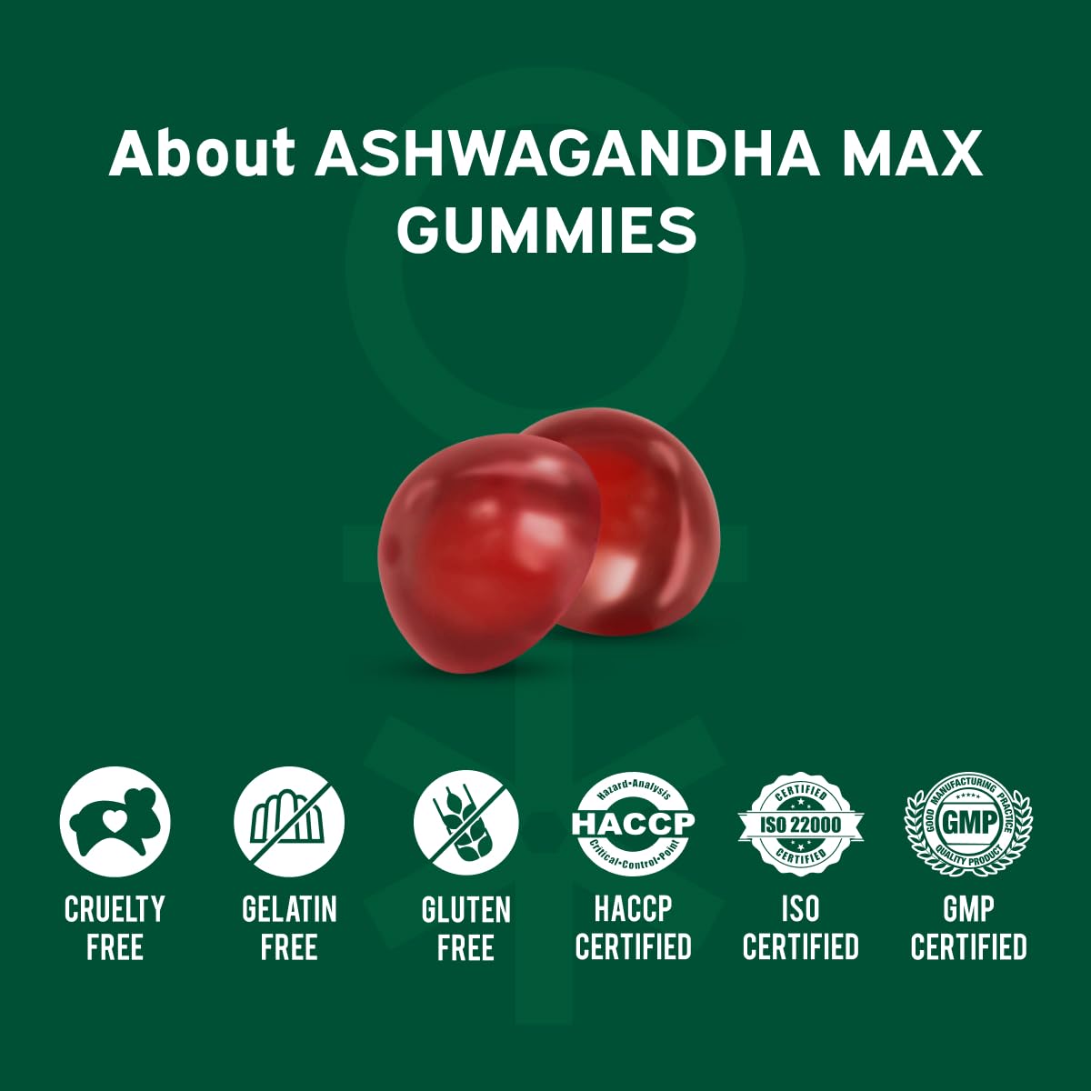 Nutriburst Ashwagandha Max 500mg Gummies for Stress and Anxiety Relief | Vigour, Energy, Power & Stamina | Relax Refresh Mind