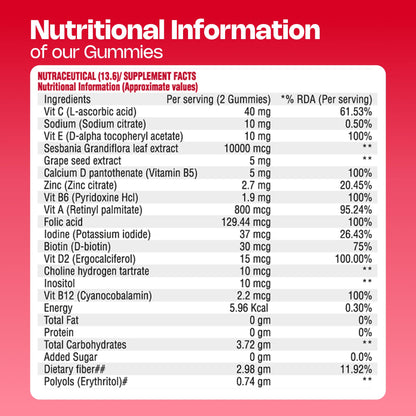 Nutriburst Collagen Gummies, Raspberry Flavor, 60 Count, Vegetarian, No Added Sugar - back view (11)