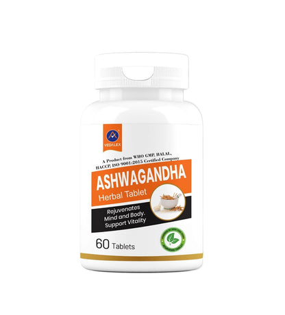 Nutricio Vedalex Ashwagandha Tablets, 60 Count, Herbal Supplement with Withania Somnifera Root Extract