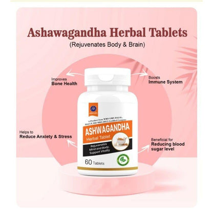 Nutricio Vedalex Ashwagandha Tablets, 60 Count, Herbal Supplement with Withania Somnifera Root Extract - front view