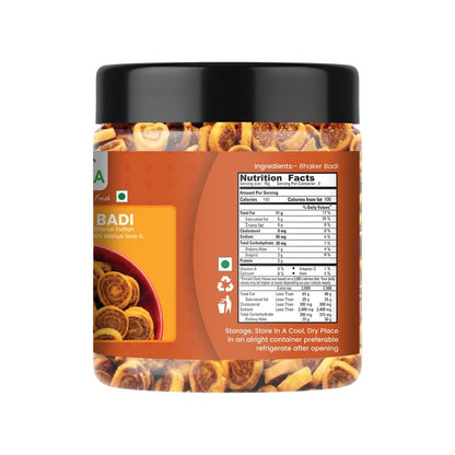 NUTRIZAIKA Gujrati Mini Bhakarwadi, Crunchy Gluten-Free Masala Namkeen, Ready to Eat Snack - front view
