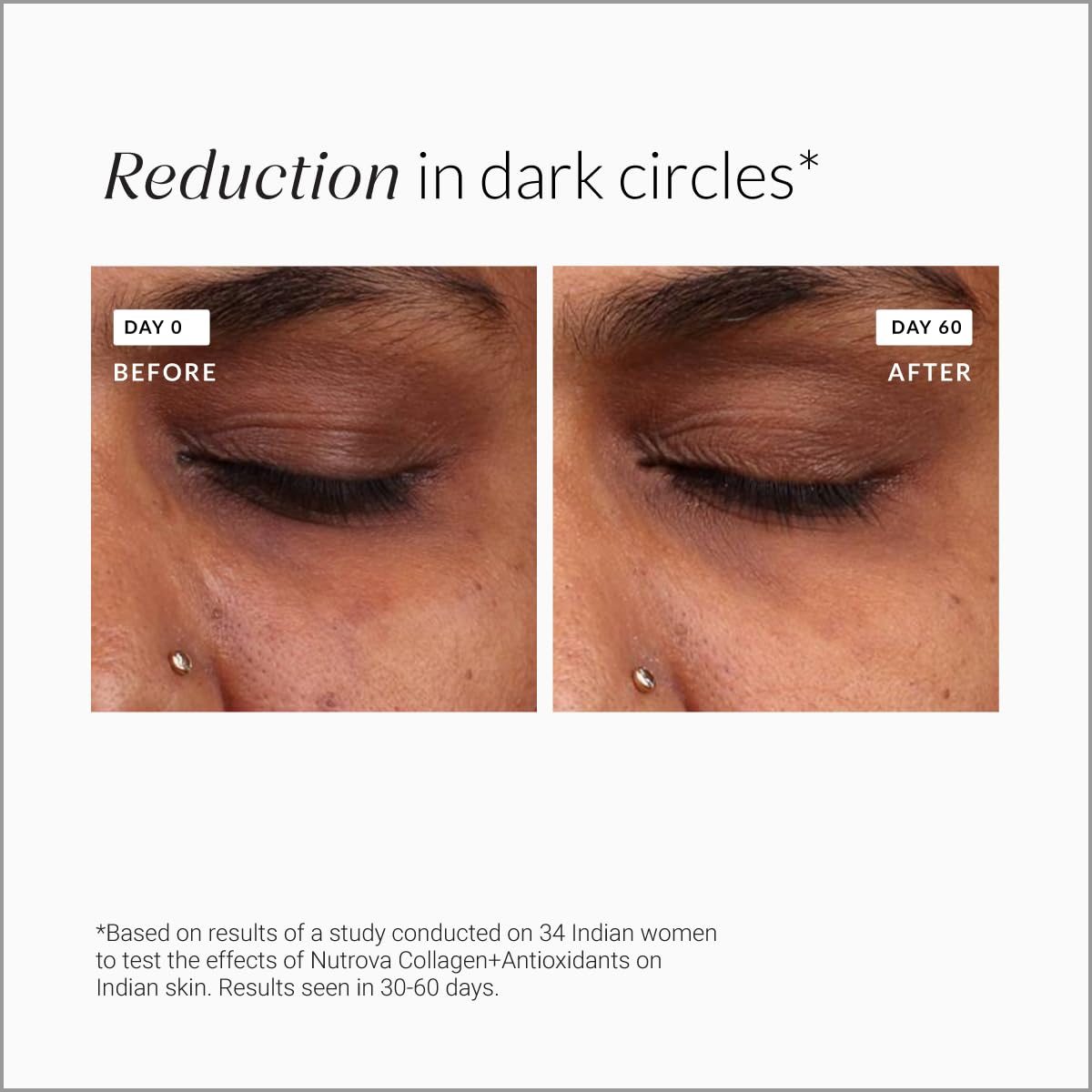 NUTROVA Collagen+ Antioxidants Marine Collagen Powder Supplement with Vitamin C, E, Taurine for Adults - ingredients panel