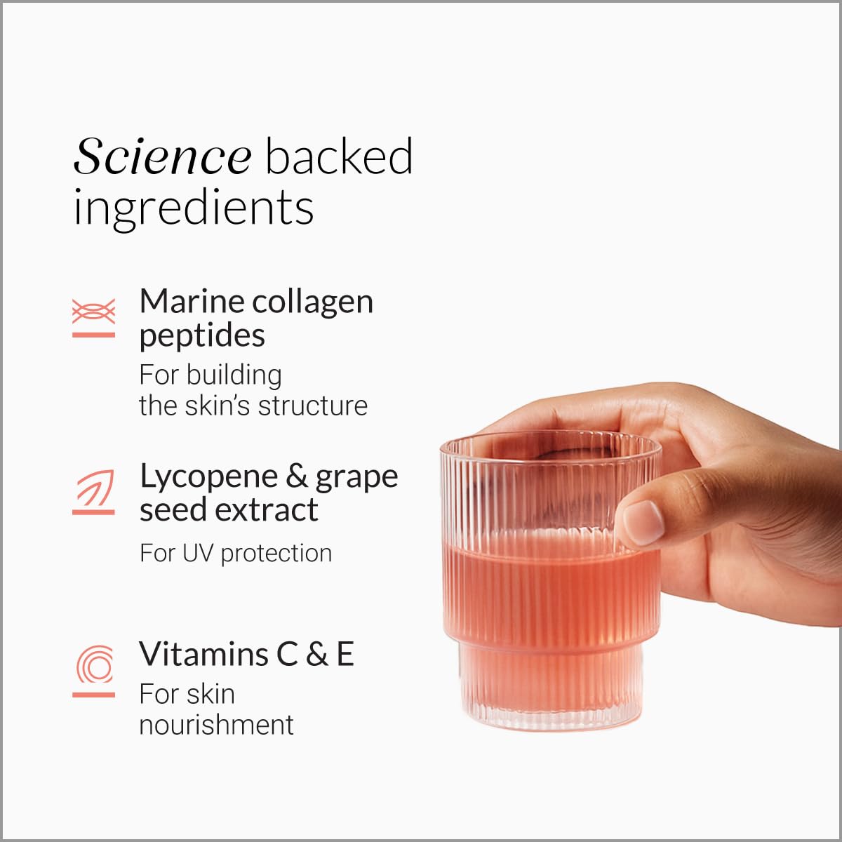 NUTROVA Collagen+ Antioxidants Marine Collagen Powder Supplement with Vitamin C, E, Taurine for Adults - in use