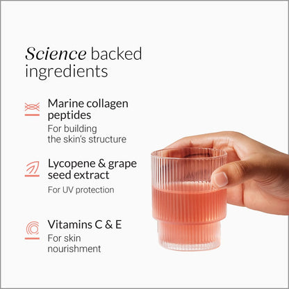 NUTROVA Collagen+ Antioxidants Marine Collagen Powder Supplement with Vitamin C, E, Taurine for Adults - in use