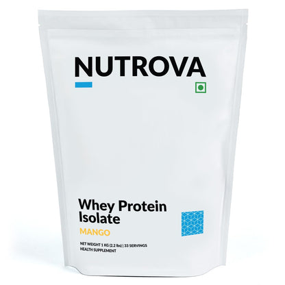 NUTROVA Whey Protein Isolate Powder, Dark Chocolate, 1Kg, 24g Protein per Scoop, No Artificial Sweeteners (11)