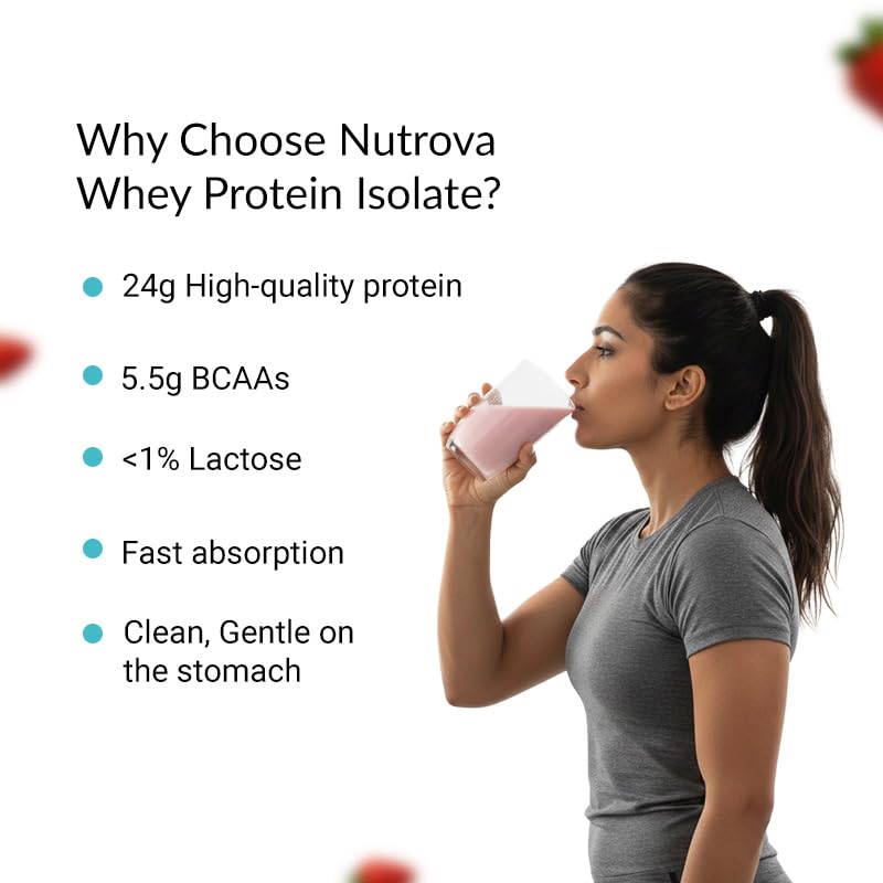 NUTROVA Whey Protein Isolate Powder, Dark Chocolate, 1Kg, 24g Protein per Scoop, No Artificial Sweeteners - packaging (23)