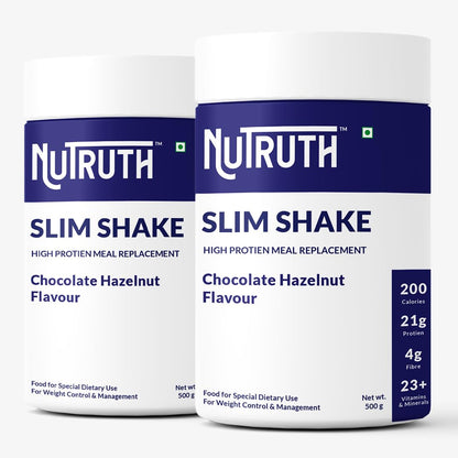 NUTRUTH High Protein Meal Replacement Shake, 21g Protein, Gluten Free, 500g Powder
