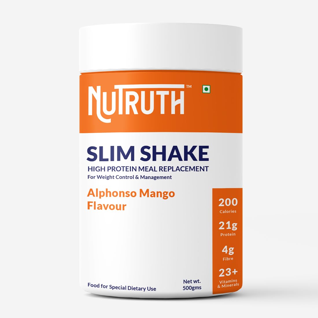 NUTRUTH High Protein Meal Replacement Shake, 21g Protein, Gluten Free, 500g Powder (15)