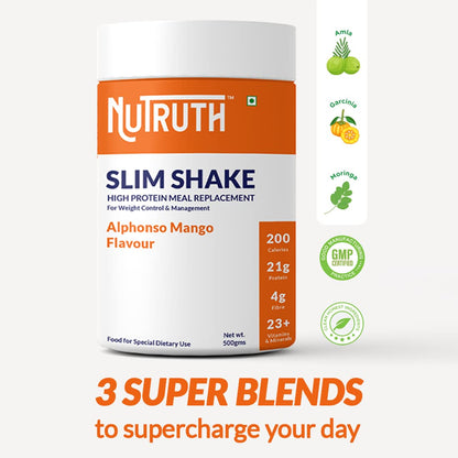 NUTRUTH High Protein Meal Replacement Shake, 21g Protein, Gluten Free, 500g Powder - close-up detail (21)