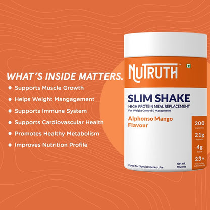 NUTRUTH High Protein Meal Replacement Shake, 21g Protein, Gluten Free, 500g Powder - close-up detail (28)