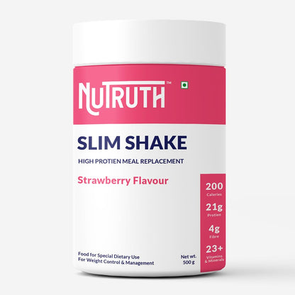 NUTRUTH High Protein Meal Replacement Shake, 21g Protein, Gluten Free, 500g Powder (29)