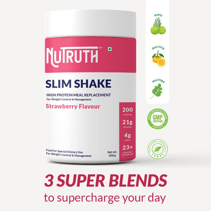 NUTRUTH High Protein Meal Replacement Shake, 21g Protein, Gluten Free, 500g Powder - back view (31)