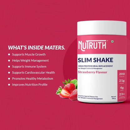 NUTRUTH High Protein Meal Replacement Shake, 21g Protein, Gluten Free, 500g Powder - packaging (32)