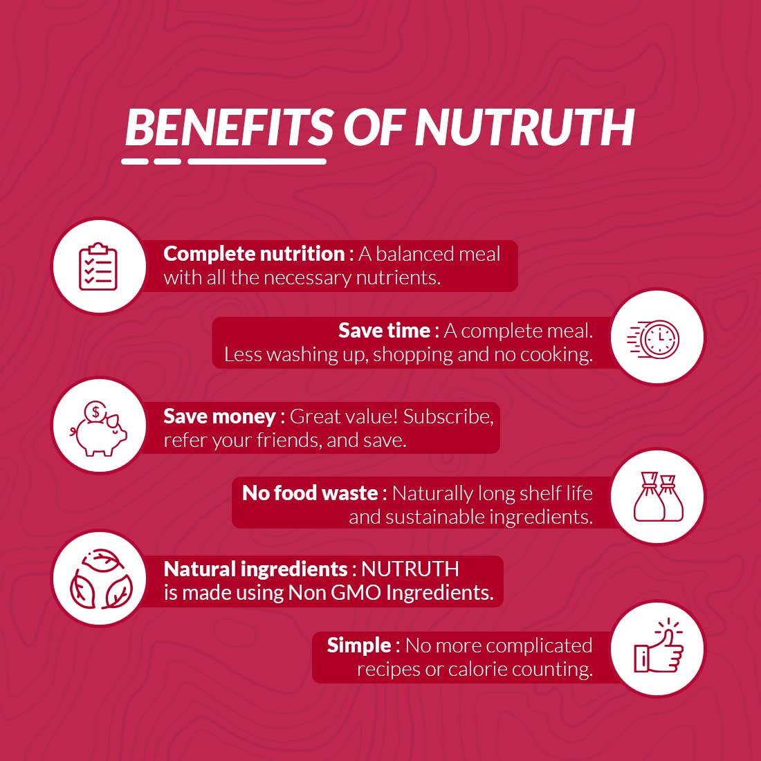 NUTRUTH High Protein Meal Replacement Shake, 21g Protein, Gluten Free, 500g Powder - ingredients panel (34)
