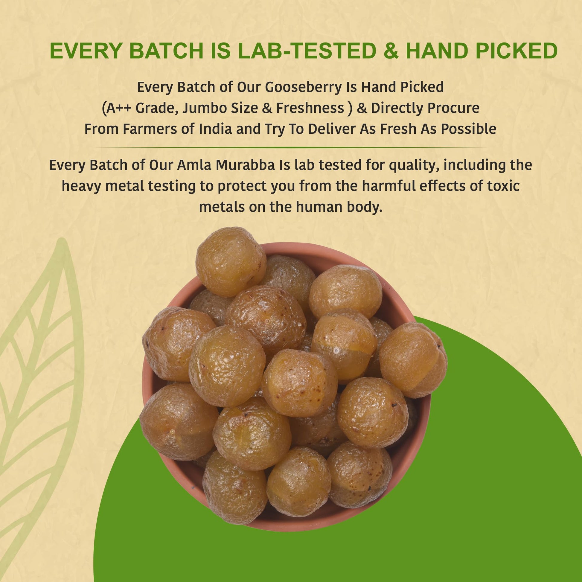 NUTTY ORGANICS Dried Amla Murabba, 500g, Indian Gooseberry Preserve, Natural Sweet Snack - back view