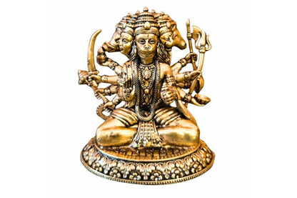 NYSHIRA Panchmukhi Hanuman Brass Idol, Hindu Figurine for Home Temple, Multiple Sizes (7)