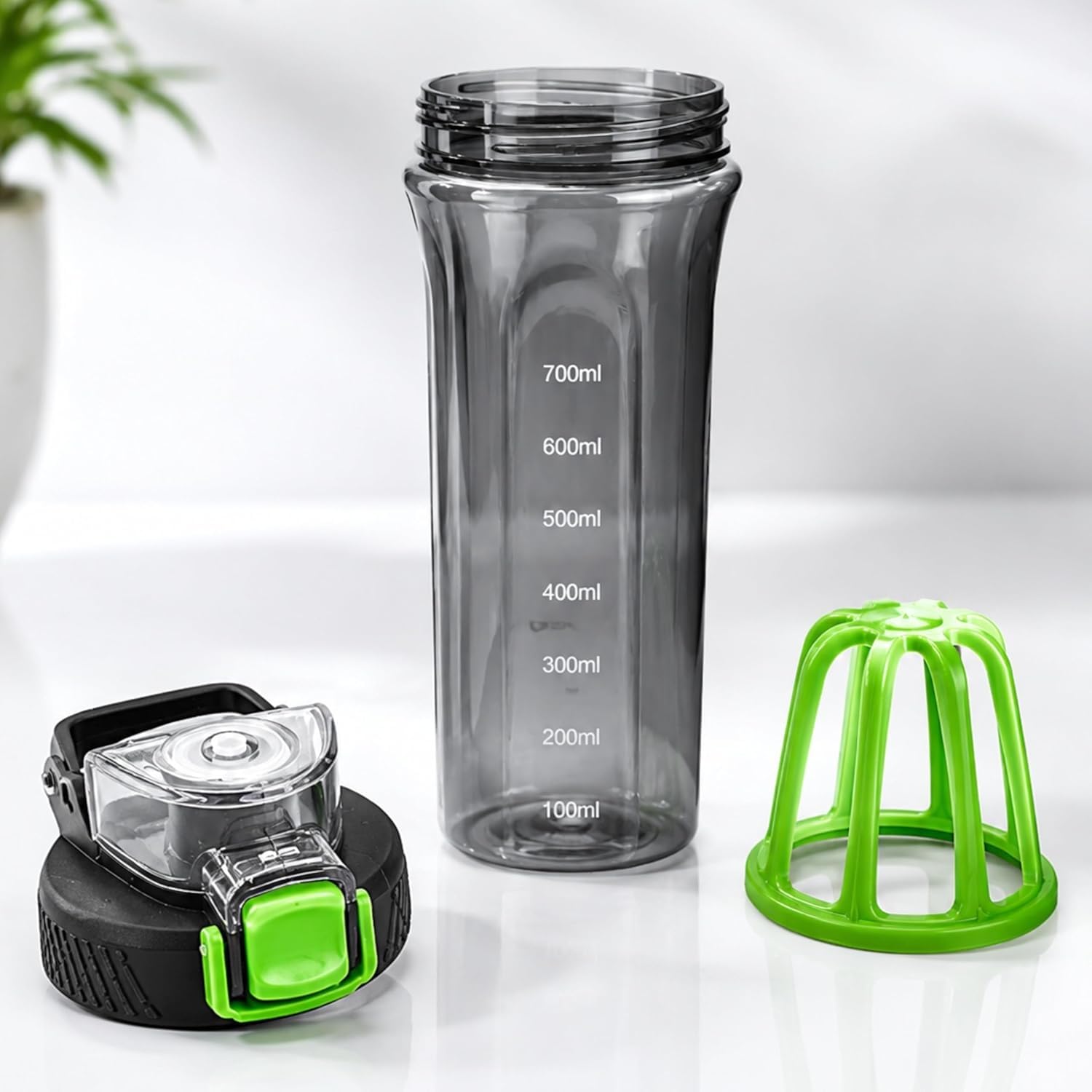 ONIFOO Protein Shaker Bottle 750ml, BPA-Free with Mixing Ball, Leak-Proof Sports Bottle, Modern Style
