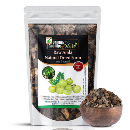 Online Quality Store Dried Amla, 250g, Indian Gooseberry Fruit for Hair and Skin Care