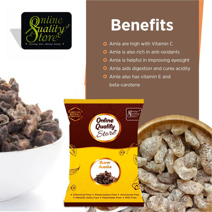 Online Quality Store Dried Amla, 250g, Indian Gooseberry Fruit for Hair and Skin Care - packaging