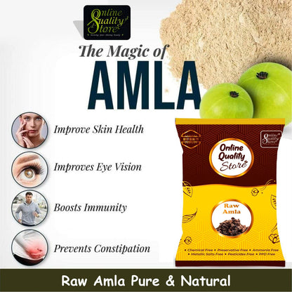 Online Quality Store Dried Amla, 250g, Indian Gooseberry Fruit for Hair and Skin Care - ingredients panel