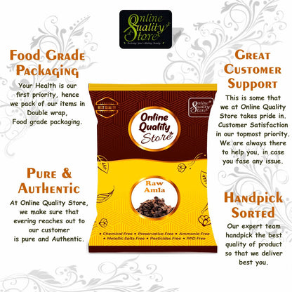 Online Quality Store Dried Amla, 250g, Indian Gooseberry Fruit for Hair and Skin Care - close-up detail