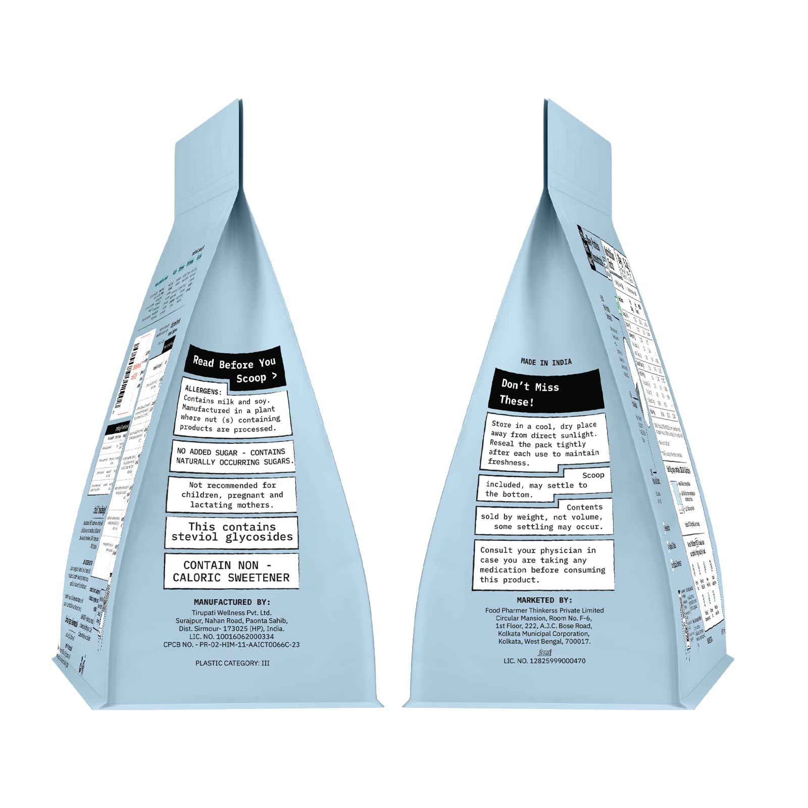 ONLY WHAT'S NEEDED Whey Protein Concentrate, Cocoa, 24g Protein per Scoop, No Added Sugar, 4 Ingredients - size and scale (16