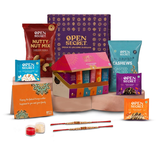 Open Secret Rakhi Set for Brother | Combo of 18 | Rakhi Gift for Brother & Bhabhi, Gift Hamper, Rakshabandhan Gifts for Siste