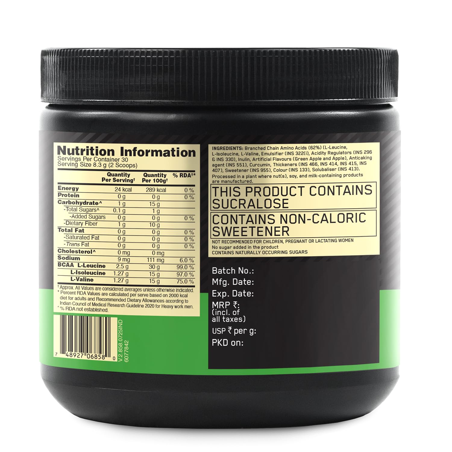 Optimum Nutrition BCAA 5000 Powder, 250g, Branched Chain Amino Acids Supplement - in use