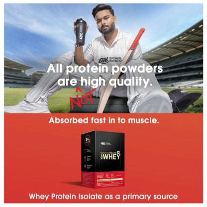 Optimum Nutrition Gold Standard 100% Whey Protein Powder, 5 Single Serve Sachets, 152g, Double Rich Chocolate, Informed Choic