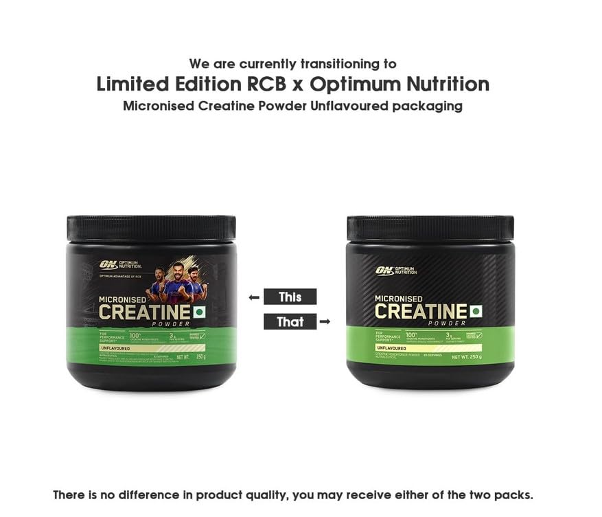 Optimum Nutrition Micronized Creatine Monohydrate Powder, Sports Supplement - front view