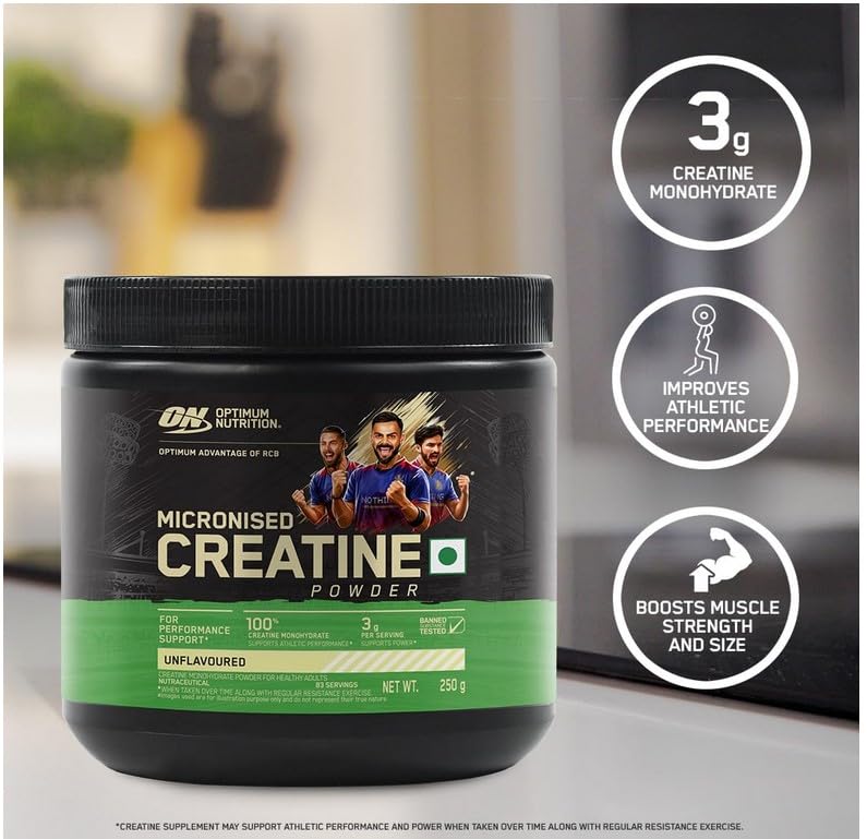 Optimum Nutrition Micronized Creatine Monohydrate Powder, Sports Supplement - ingredients panel