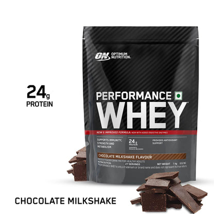 Optimum Nutrition Performance Whey Protein Powder, Ultra-Filtered All-Whey, 24g Protein Per Serving - in use