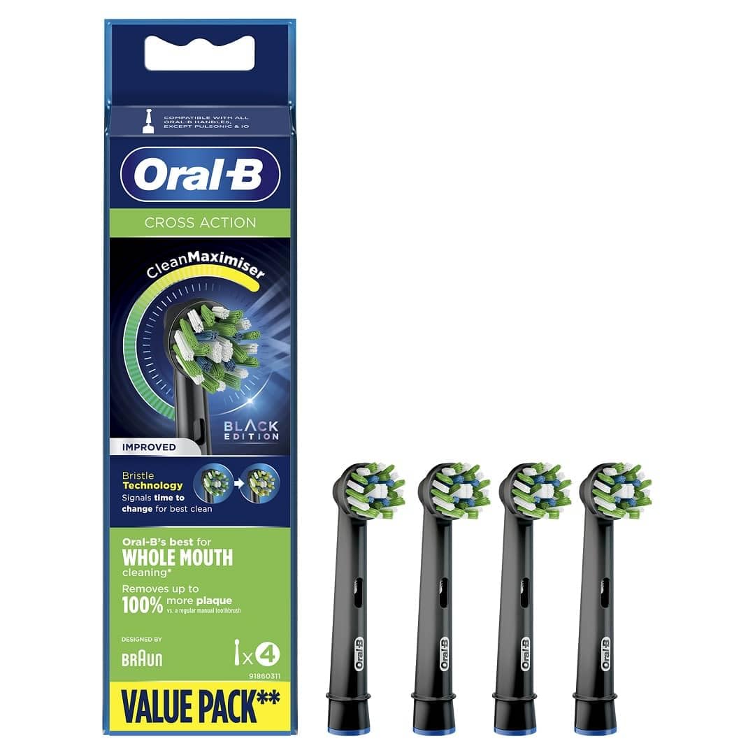 Oral-B CrossAction Replacement Electric Toothbrush Heads, Refills for Braun Handles