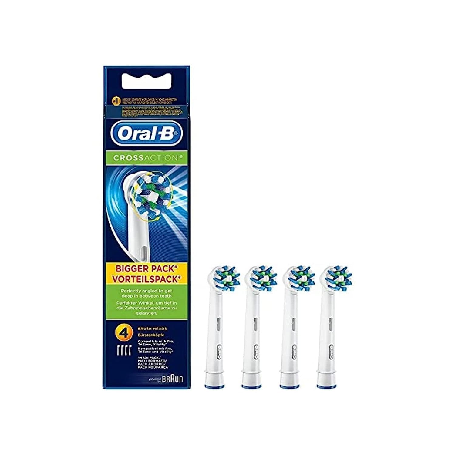 Oral-B CrossAction Replacement Electric Toothbrush Heads, Refills for Braun Handles (18)