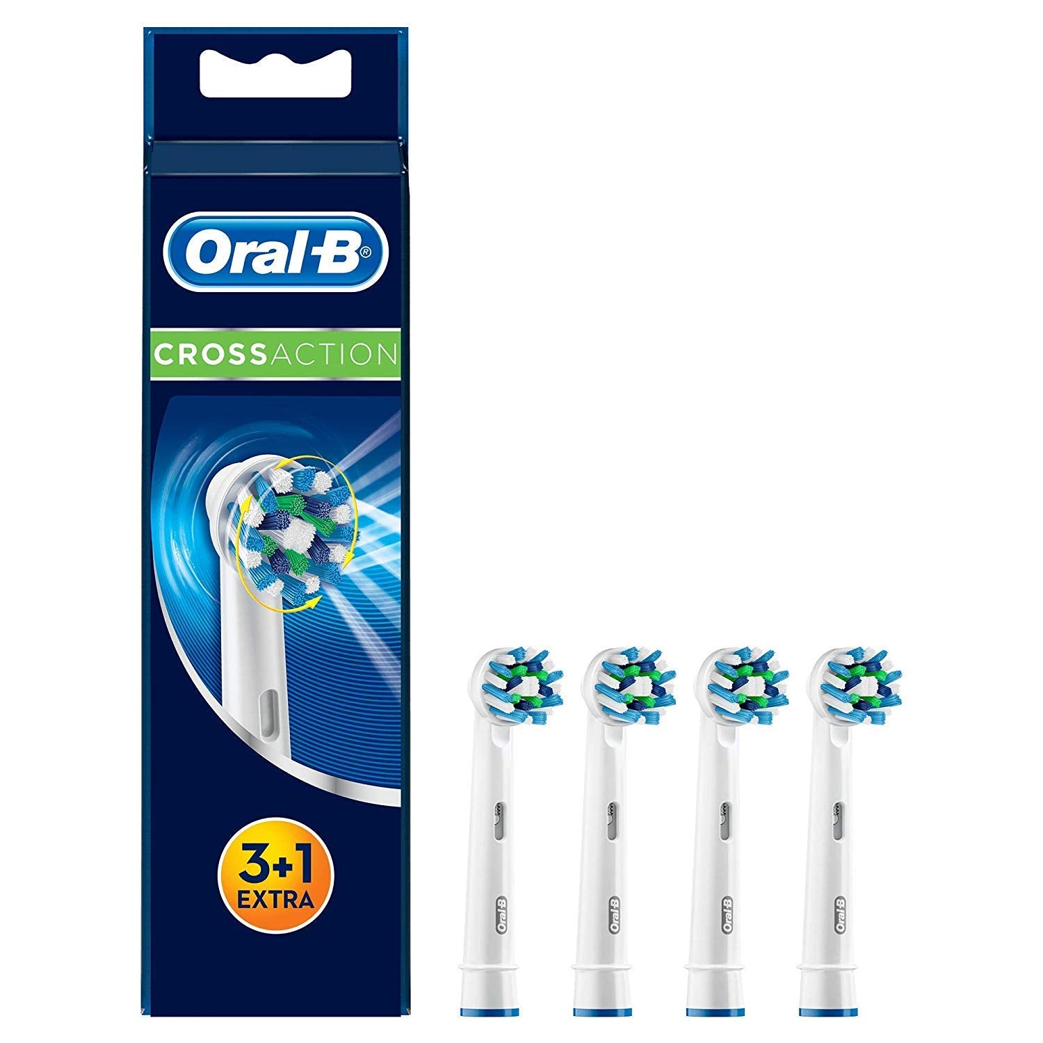 Oral-B CrossAction Replacement Electric Toothbrush Heads, Refills for Braun Handles (8)